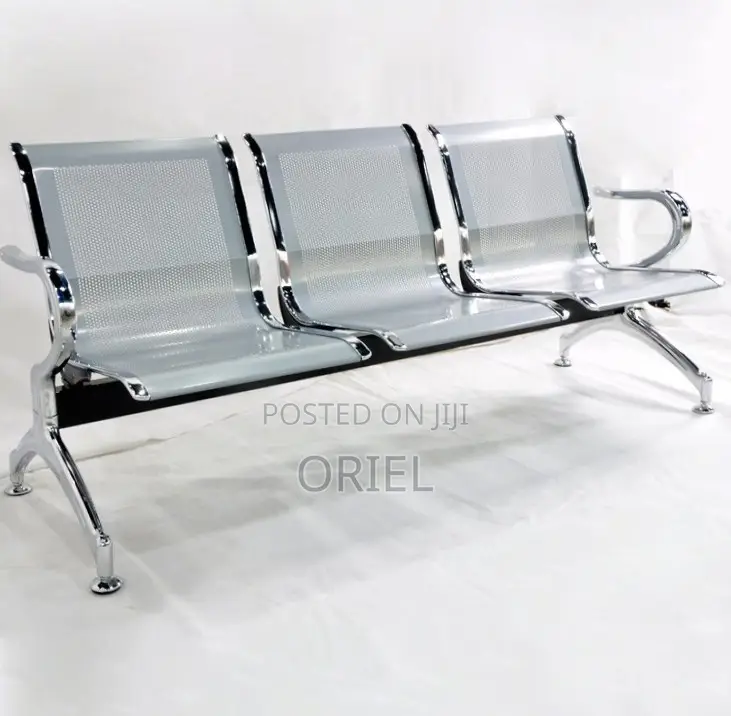 Office Bench : 3-Seater Hospital Waiting Steel Bench