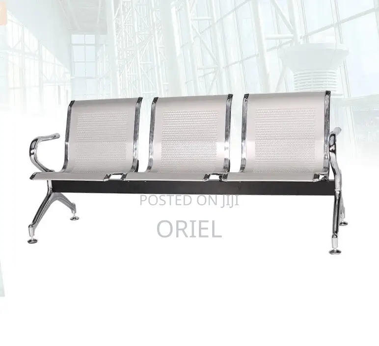 Office Bench : 3-Seater Hospital Waiting Steel Bench