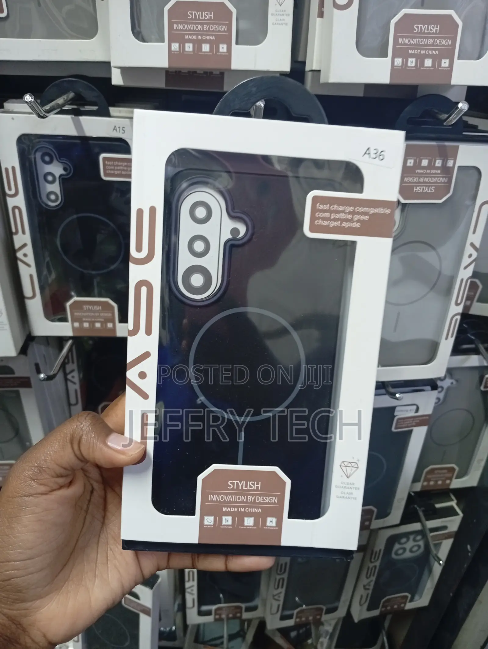 Matte Translucent Black Phone Casefor the Samsung Galaxy A36 5G