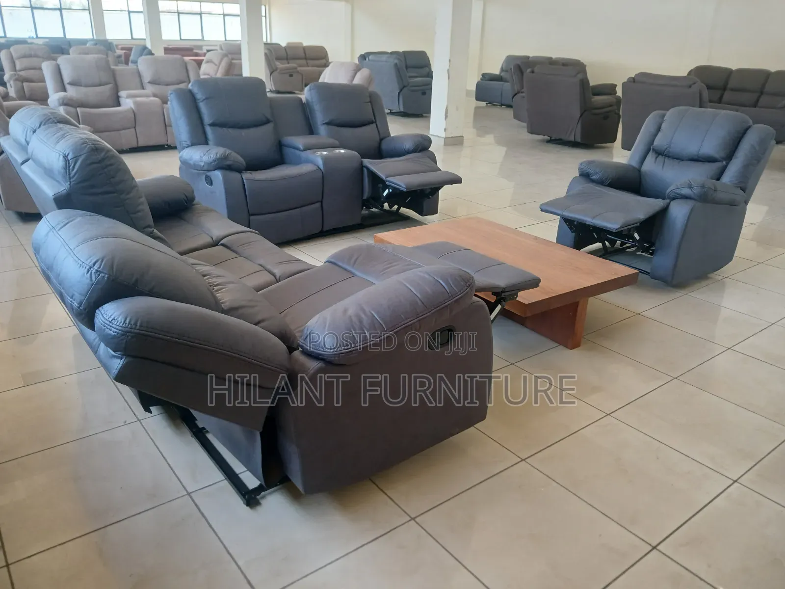Six-Seater Fully Recliner Sofa.