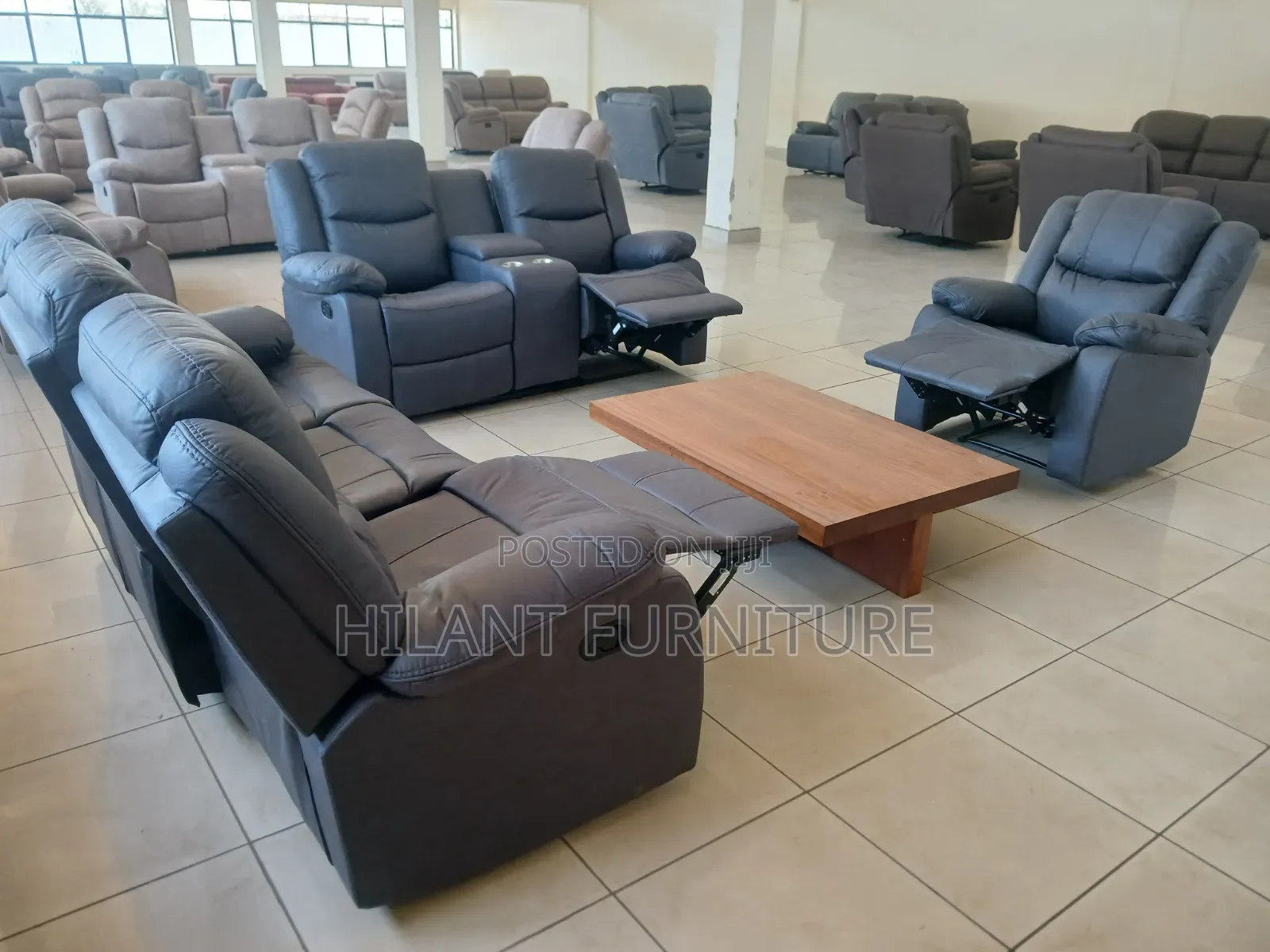 Six-Seater Fully Recliner Sofa.