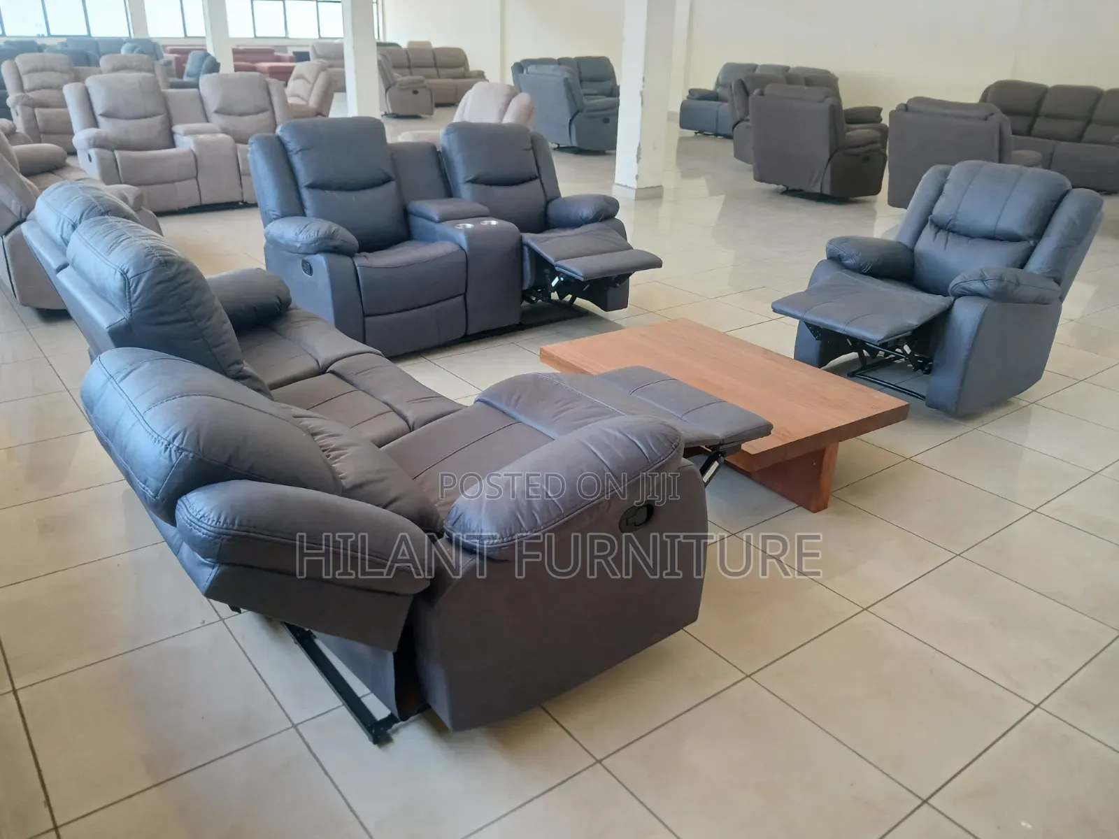 Six-Seater Fully Recliner Sofa.