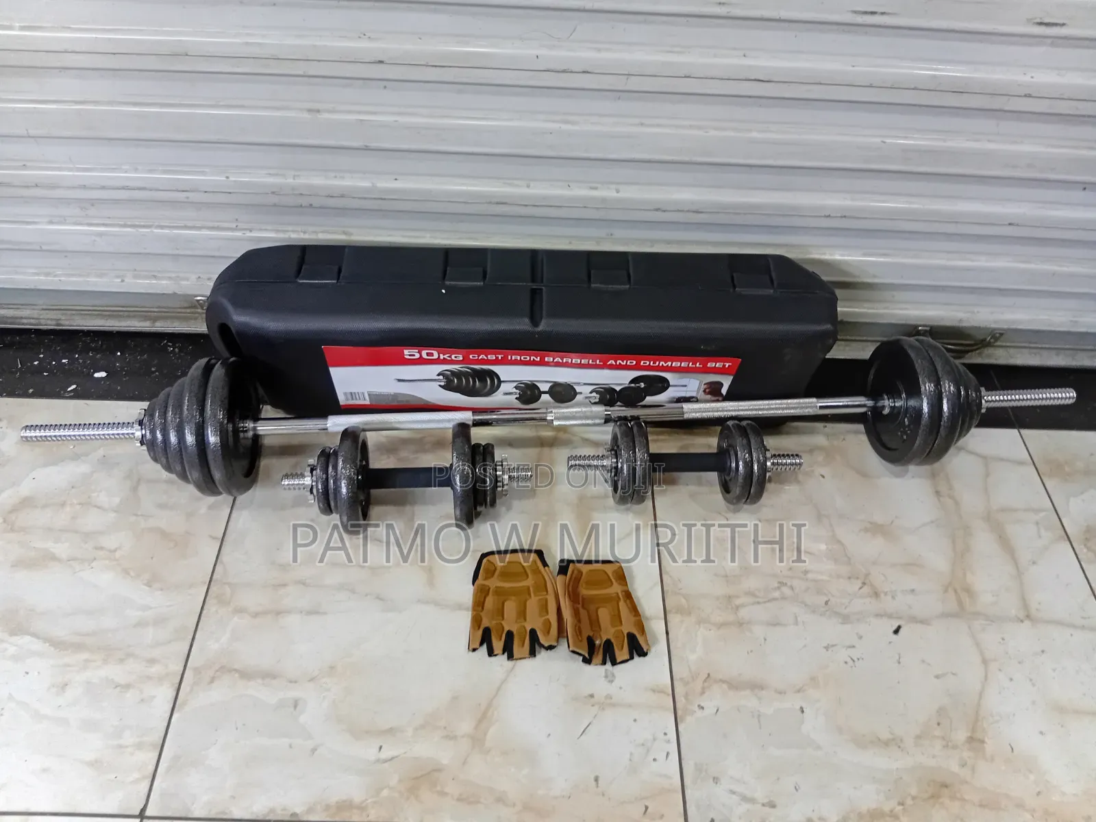 Euromax York 50kgs Dumbbell Set With Free Gloves