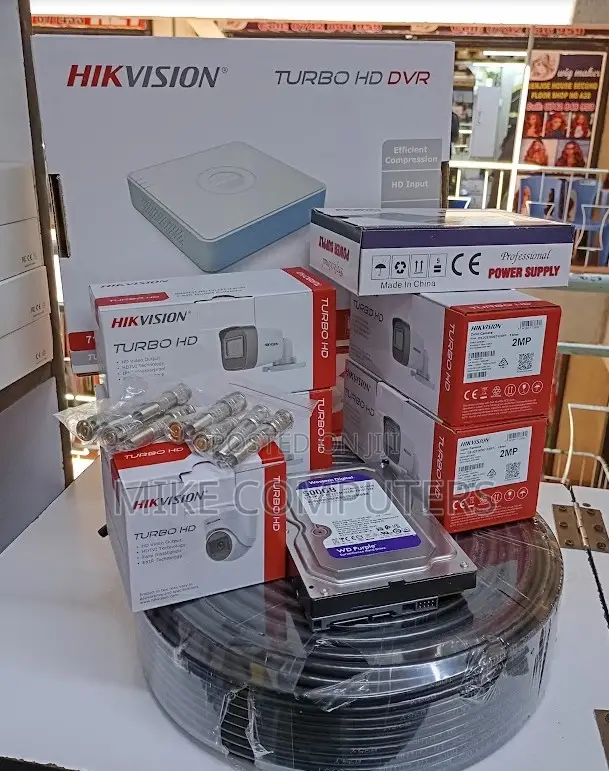 4Channel Hikvision CCTV Kit With 2mp Full Hd Night Vision Cameras
