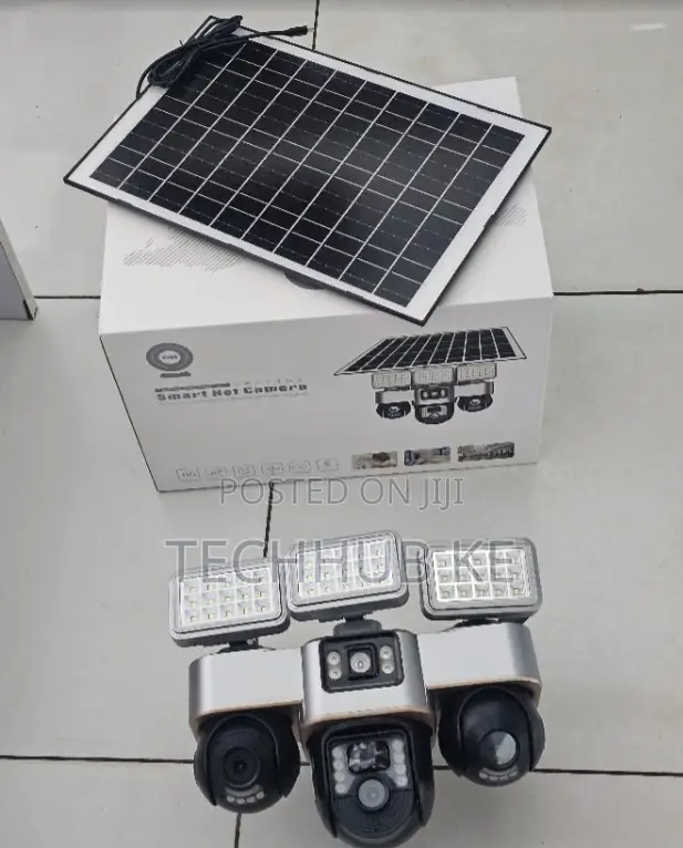 4G Solar Powered Triple Camera CCTV With SIM Card Support