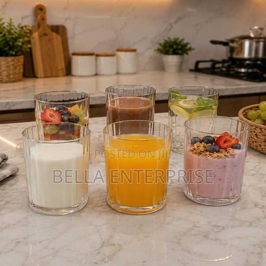 Highball Water Glassware Vertical Ribbed Glassware Capacity 350ml