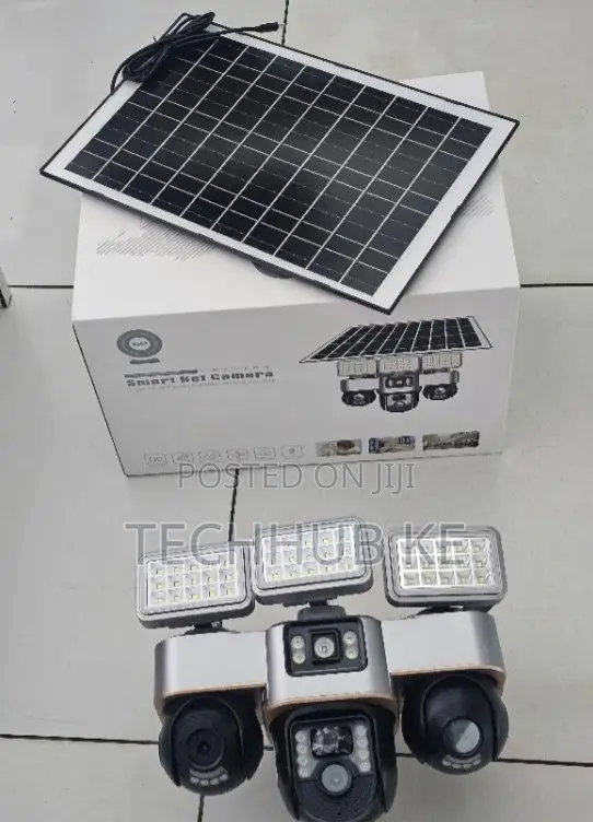 Solar 4G CCTV Camera With Triple Lens, Motion Detection LED Lights