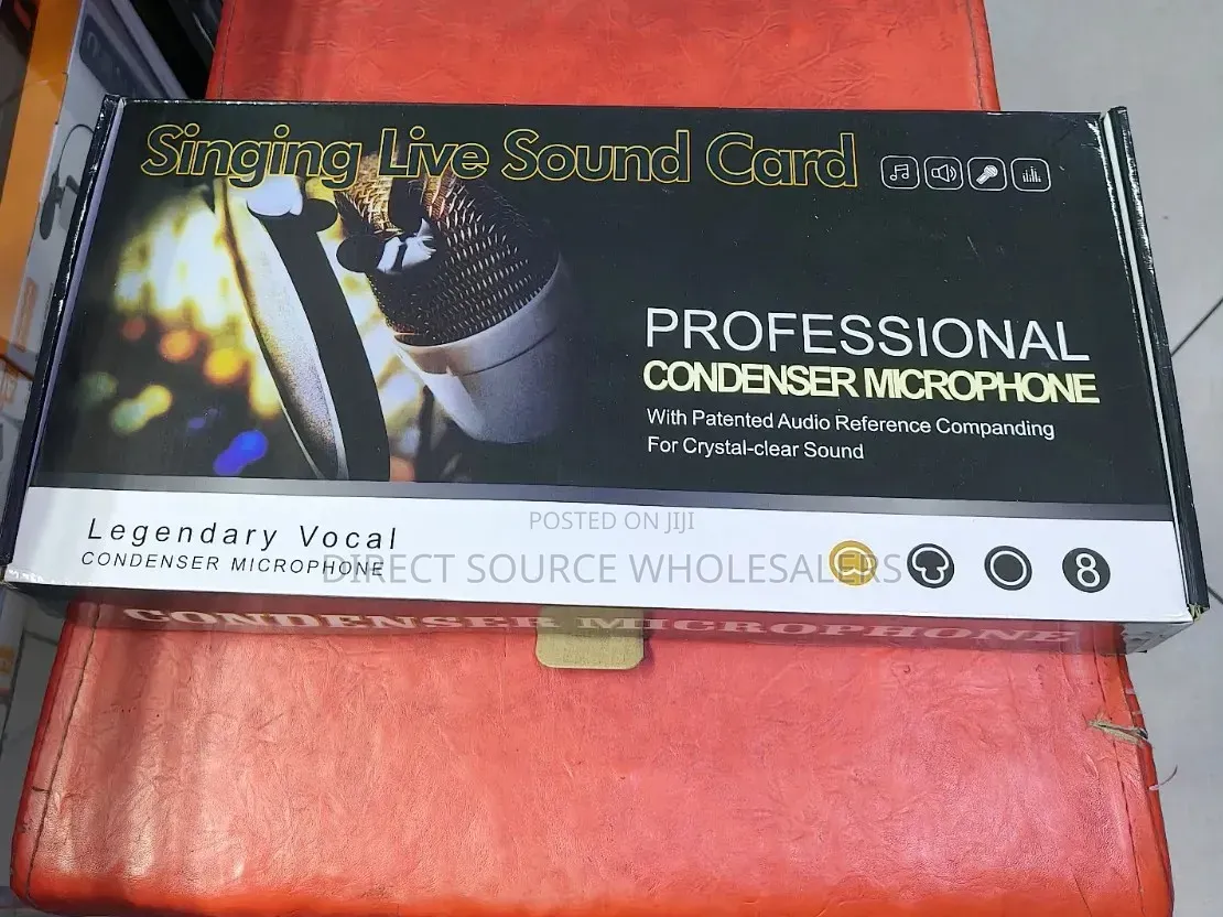 Professional BM800 Microphone With V8 Live Sound Card