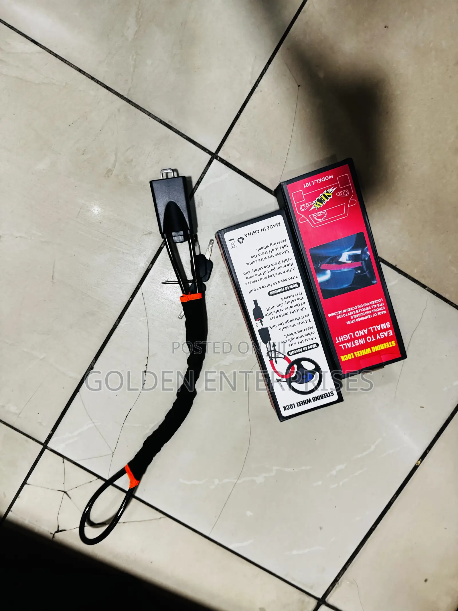 High-Security Steering Wheel Lock – Anti-Theft Protection for Vehicles