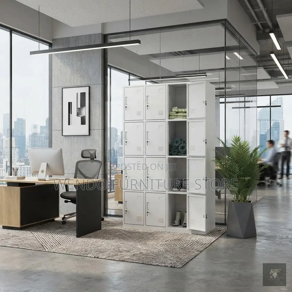 Office Cabinet; Executive Steel Gray Steel Cabinet