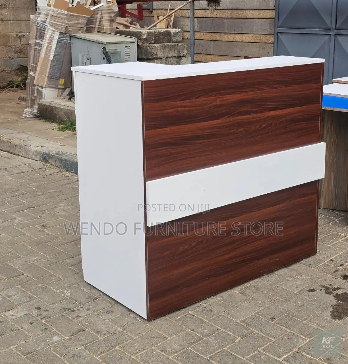 Reception Desk; 1600mm Brown Office Reception Desk