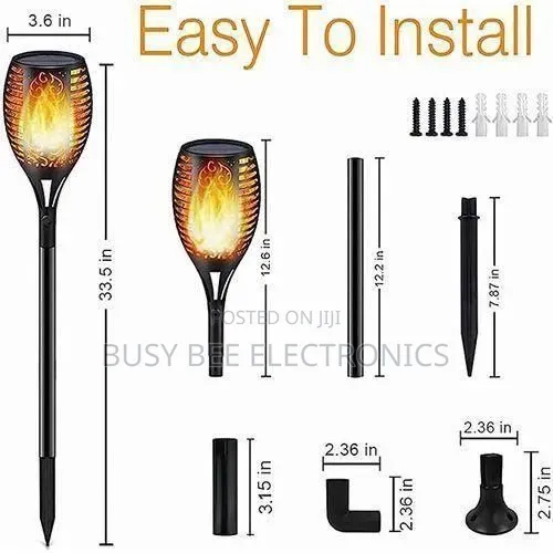 Flicker Flames Outdoor Solar Light Landscape Lighting Dusk to Dawn