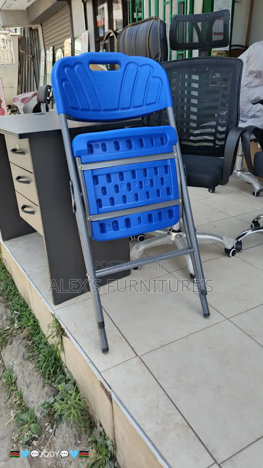Blue Foldable Chairs