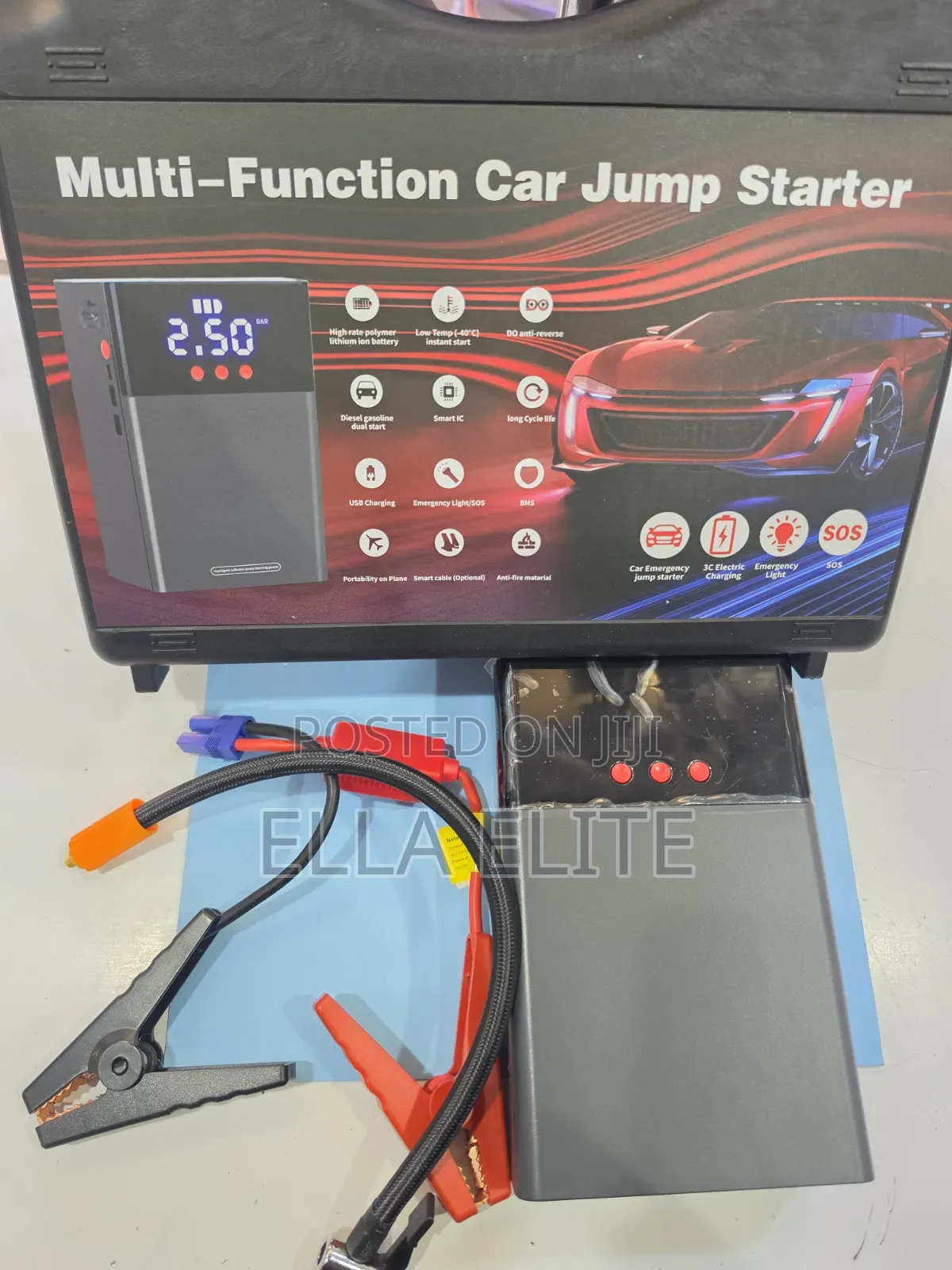 Jumpstarter + Tyre Inflator 80000mah and Charging Ports