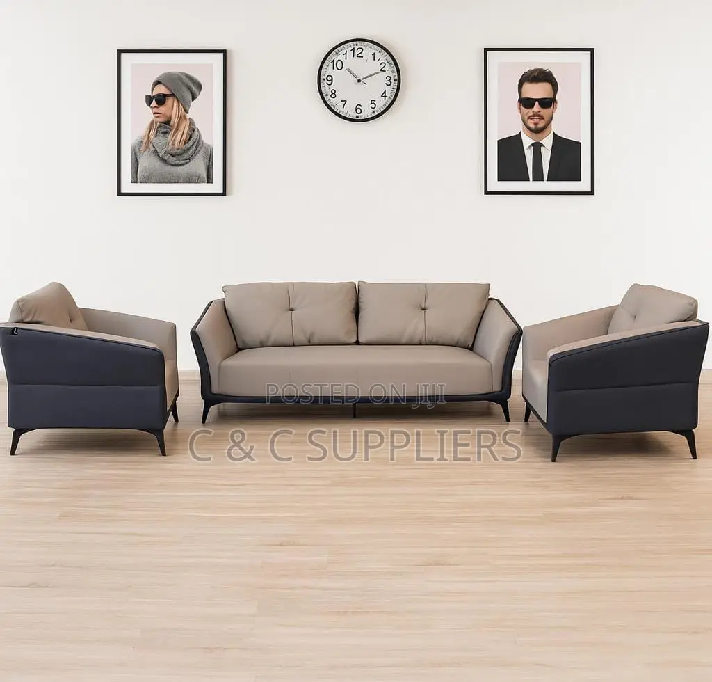 5 Seater Modern C C Office Sofa.