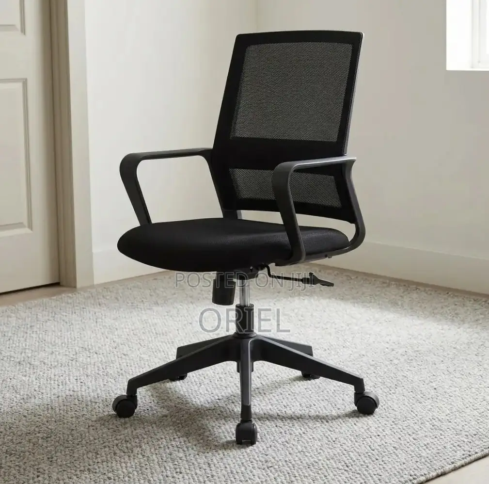 Office Chair : Adjustable Height Swivel Mid-Back Office Chair