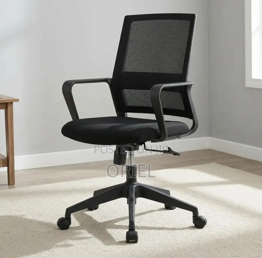 Office Chair : Adjustable Height Swivel Mid-Back Office Chair