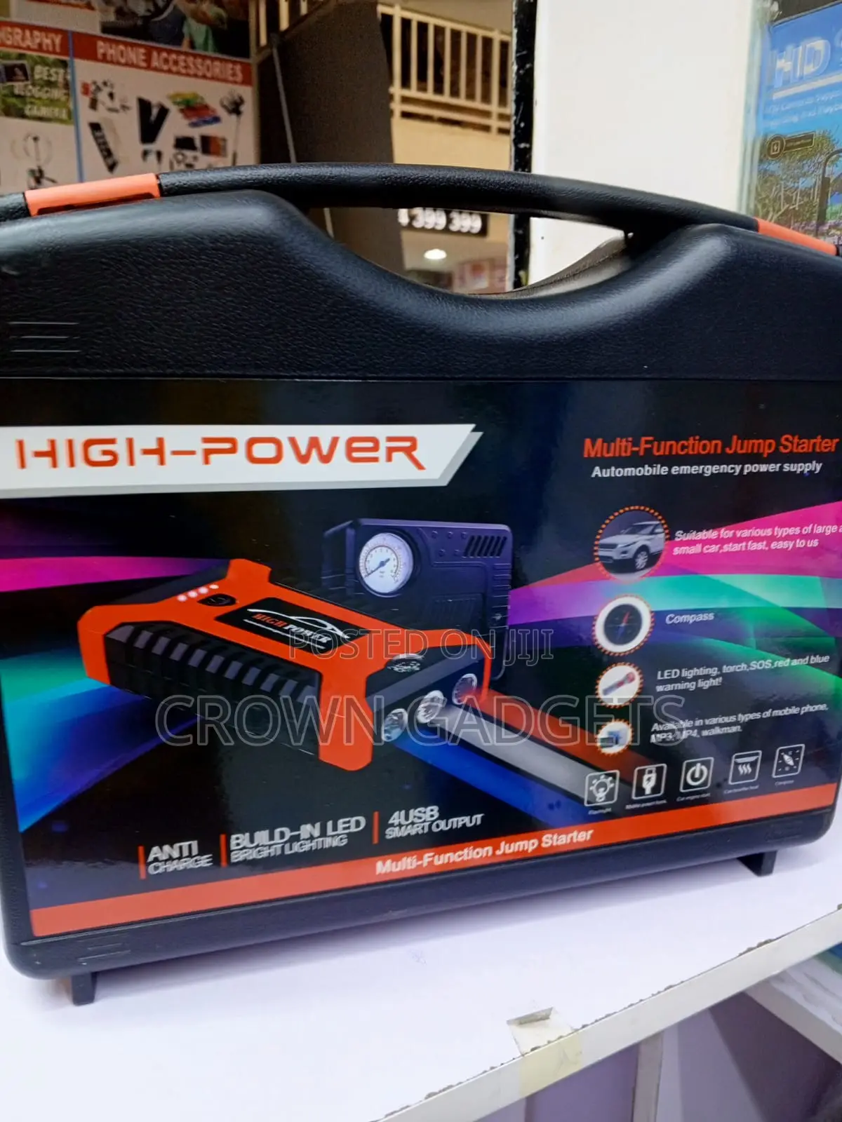 2-in-1 Portable Car Battery Booster and Air Pump Compressor