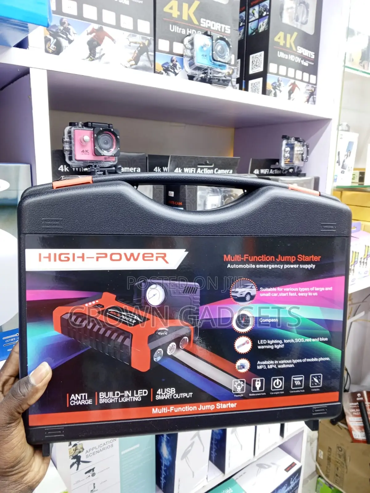 2-in-1 Portable Car Battery Booster and Air Pump Compressor