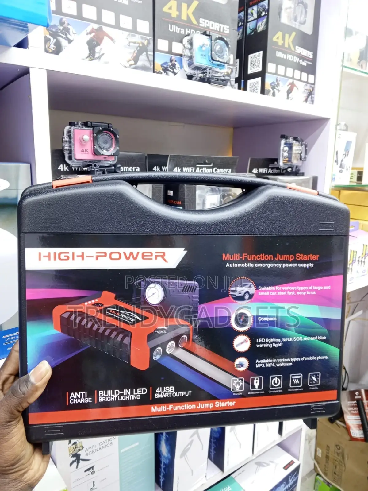 2-in-1 Portable Car Battery Booster and Air Pump Compressor