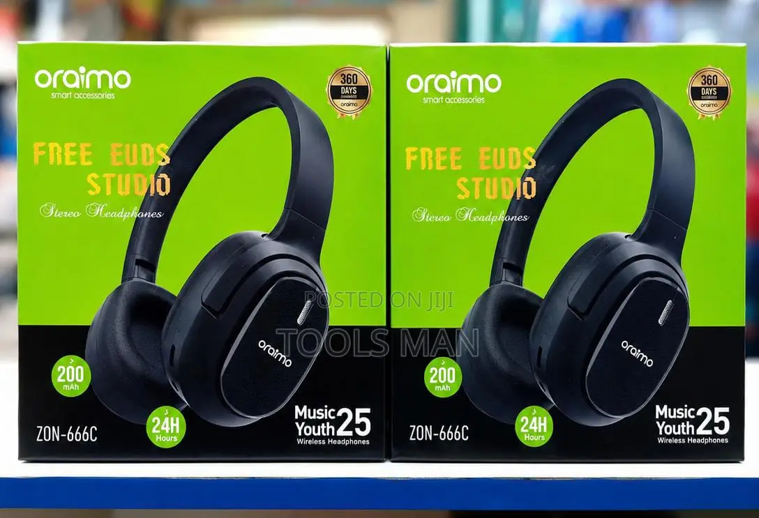 Oraimo ZON-666C Free Buds Studio Wireless Headphones Deep Bass 24Hrs