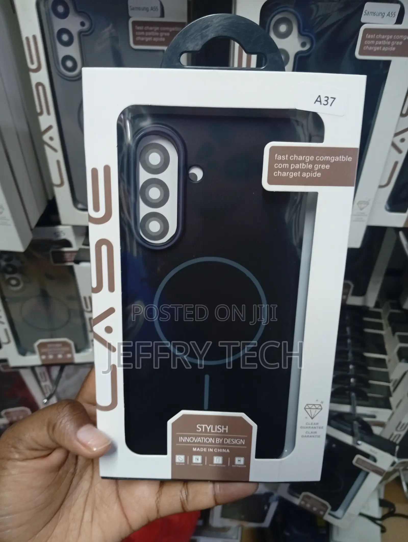 Black Magnetic Case Charging Ring for the Samsung Galaxy A37