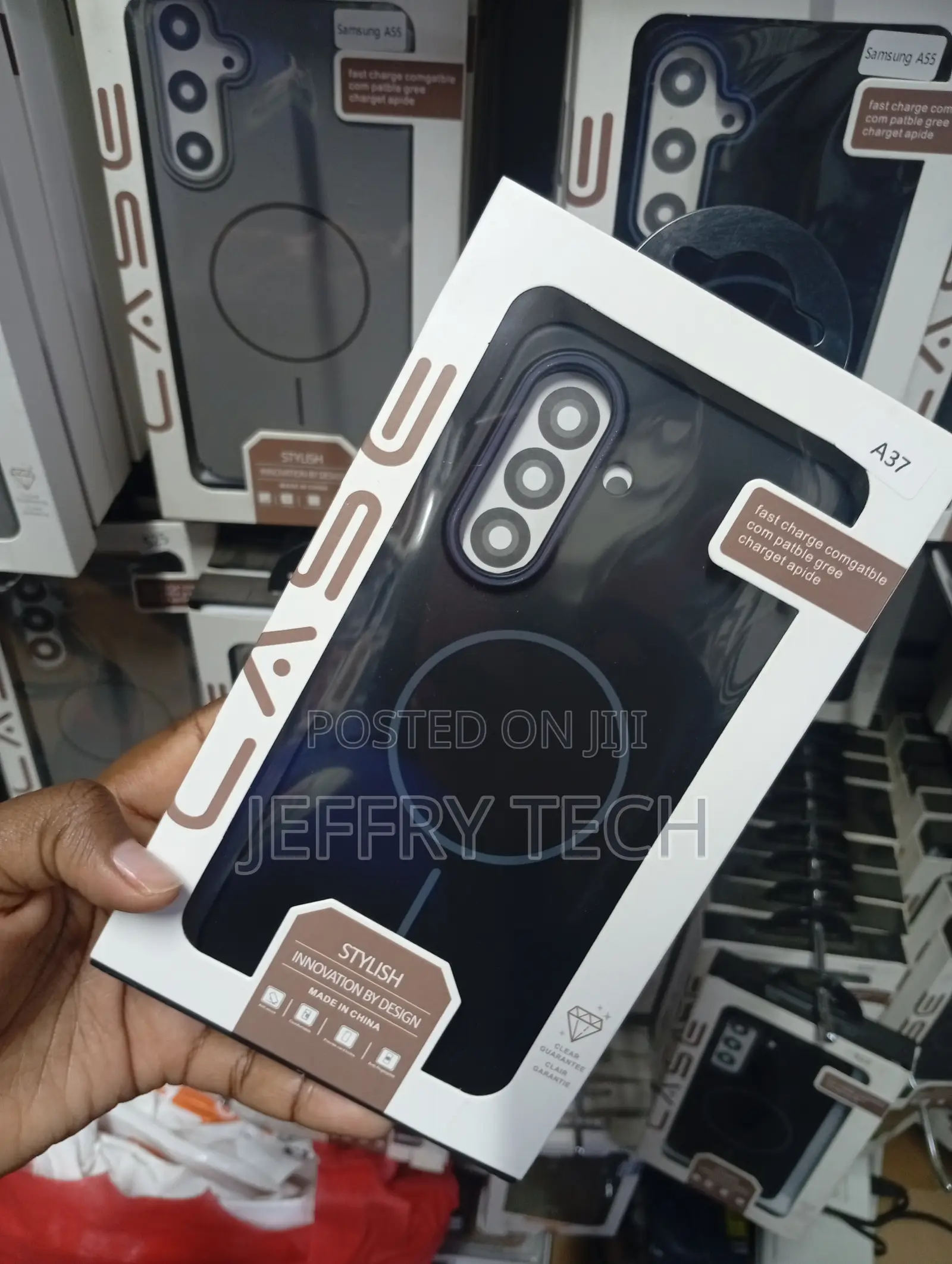 Black Magnetic Case Charging Ring for the Samsung Galaxy A37