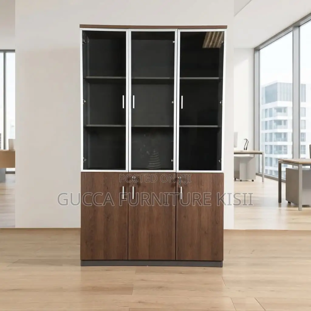 Office Cabinet; 3-Door Wooden Office Cabinet