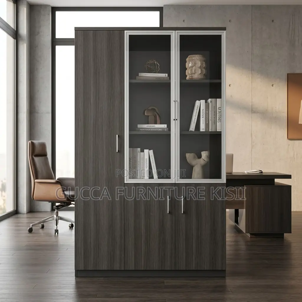 Office Cabinet; 3-Door Wooden Office Cabinet
