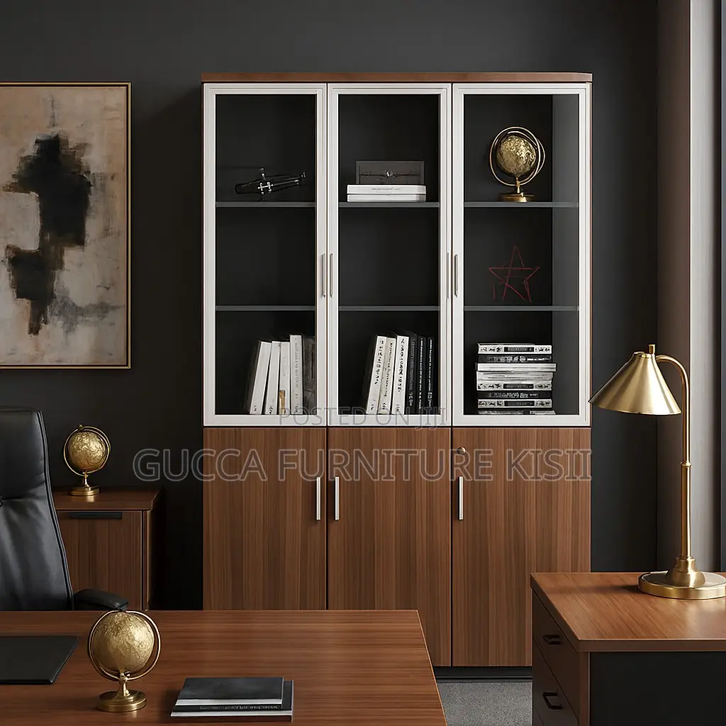 Office Cabinet; 3-Door Wooden Office Cabinet