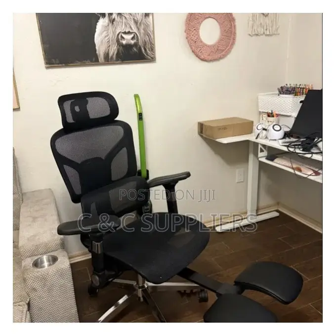 Full Mesh Home Desk Chair With Footrest