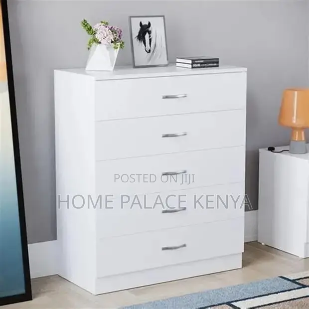Chest of Drawers; Versatile Wooden 5 Drawer Chest of Drawers