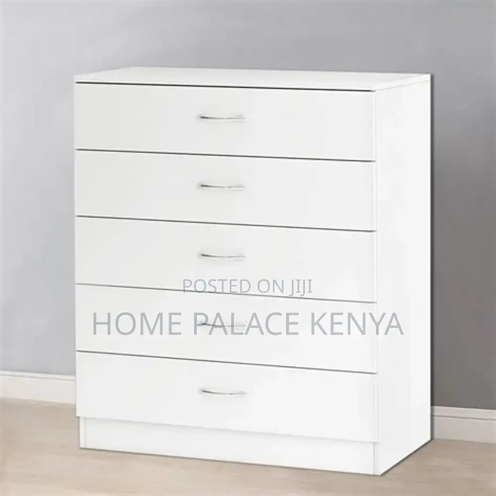 Chest of Drawers; Versatile Wooden 5 Drawer Chest of Drawers