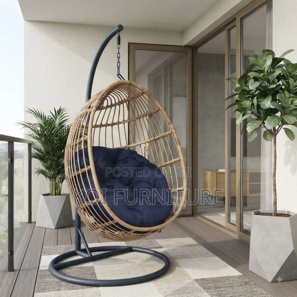 Home Chairs; Rattan 360 Rotational Balcony Outdoor Hammock Chair