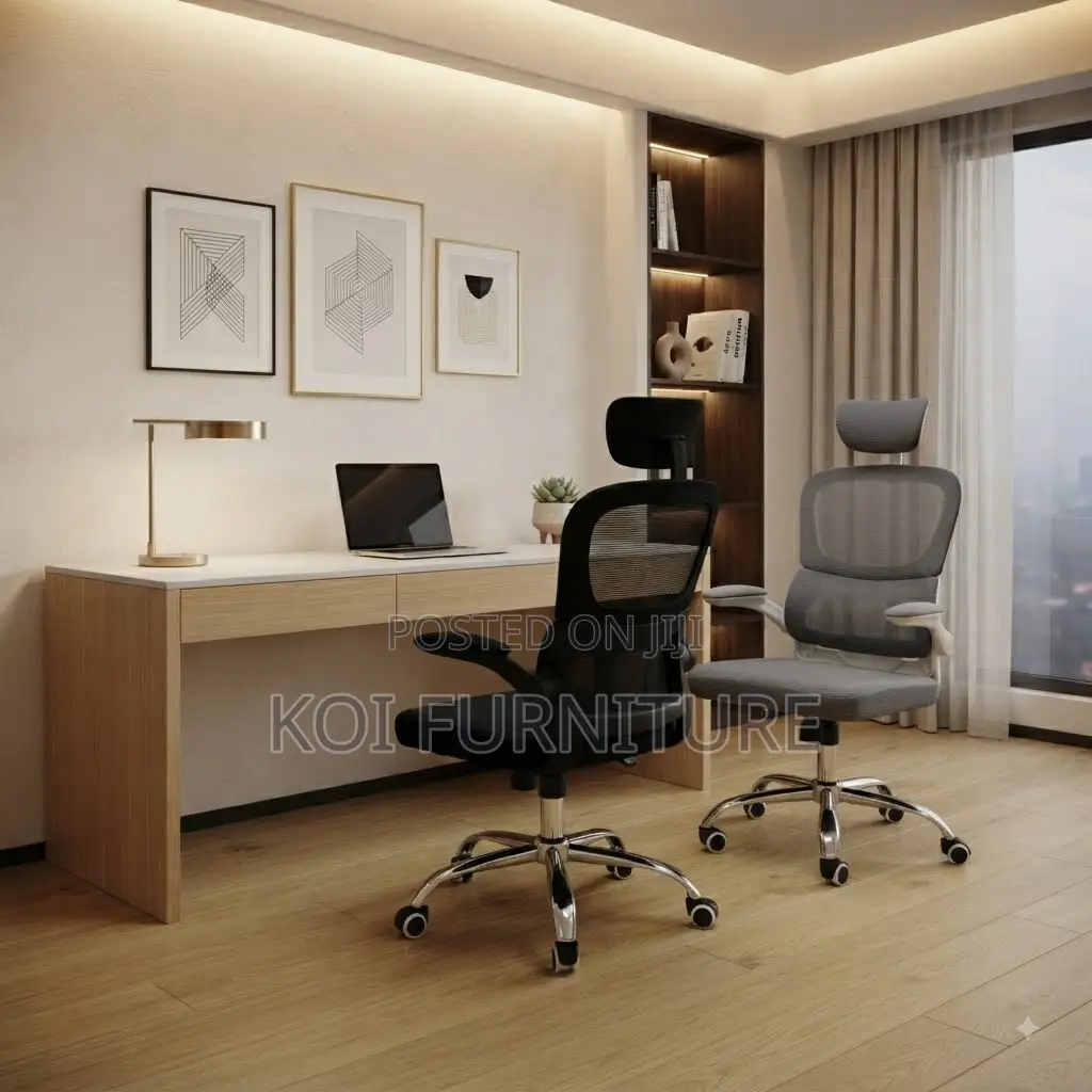 Office Chairs; Orthopedic Fabric Recliner Seat ( in Black White)