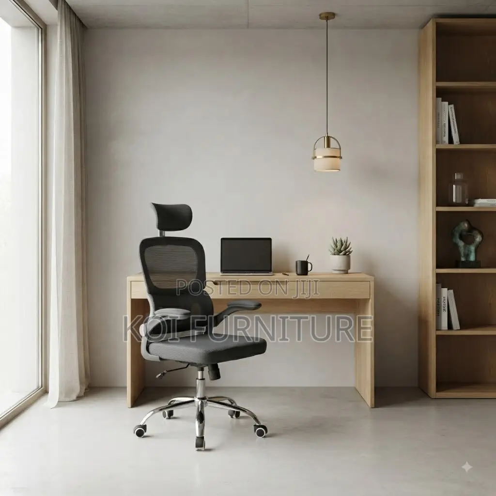 Office Chairs; Orthopedic Fabric Recliner Seat ( in Black White)