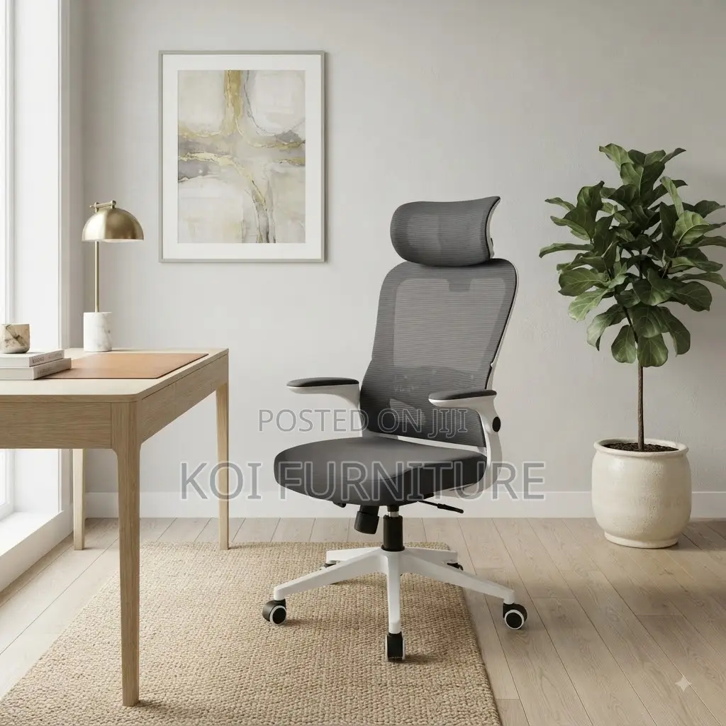 Office Chairs; Orthopedic Fabric Recliner Seat ( in Black White)