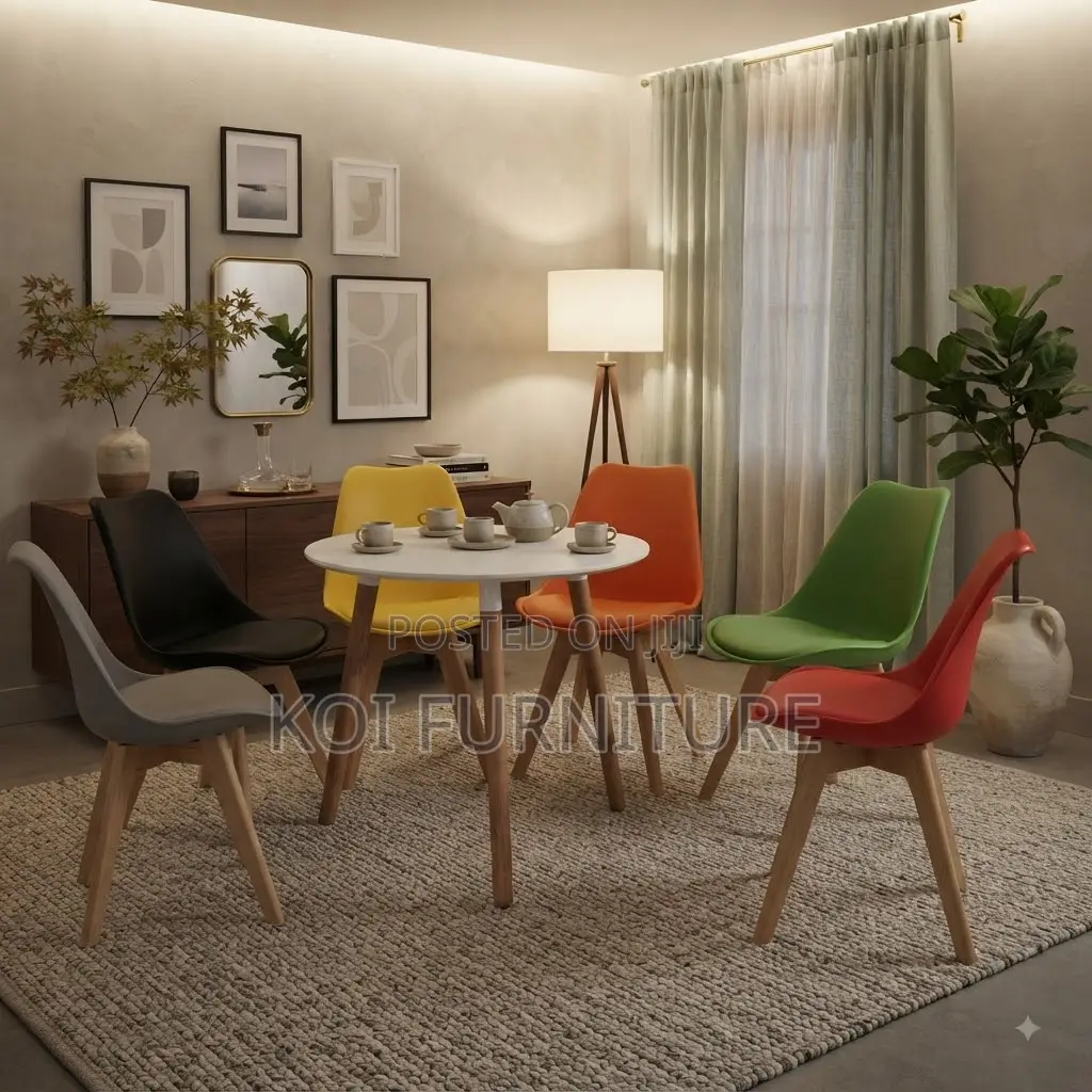 Dining Chairs; Eames Modern Cushioned Home Chairs