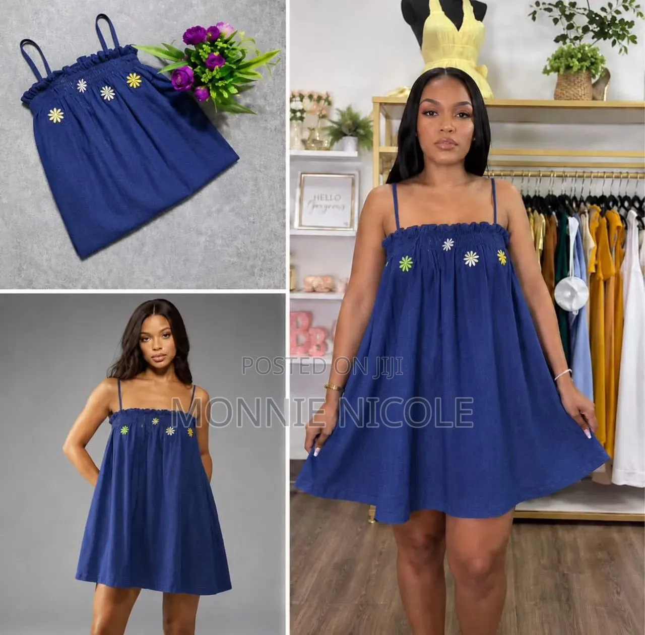 Classy Indigo Blue Chic Denim Dress