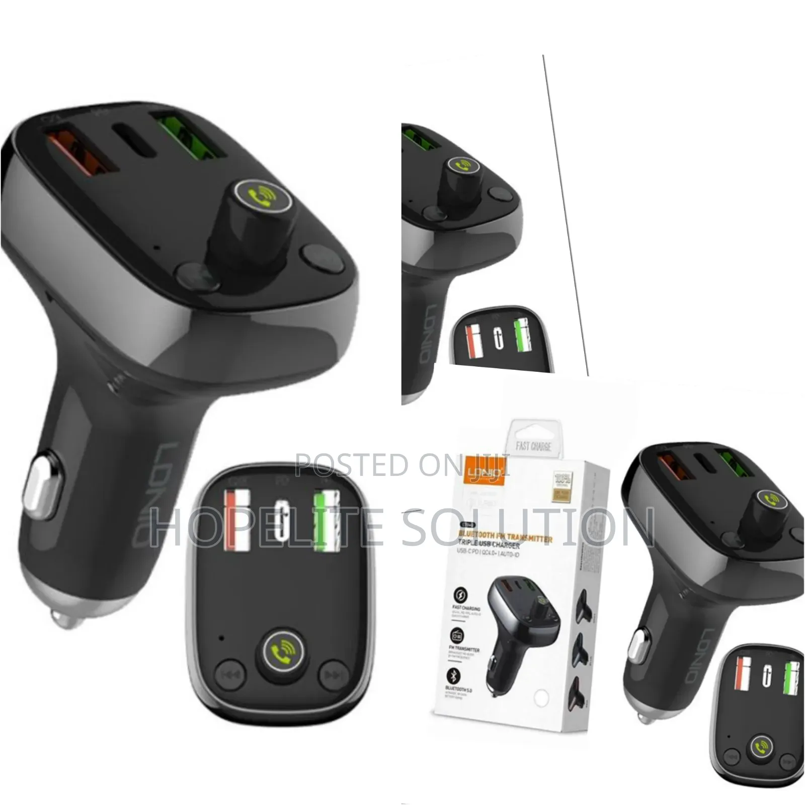 Quality Car Bluetooth Fm Transmitter With Tripple USB Car Charger