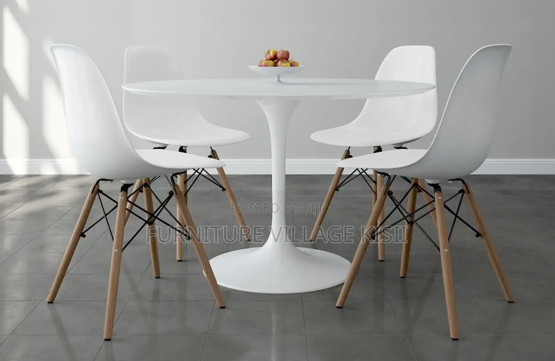 Home Furniture:4-Seater Marble Dining Set