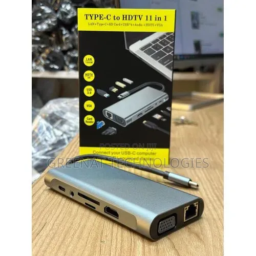 Type-C 11-in-1 Docking Station | HDMI | VGA | LAN | USB 3.0
