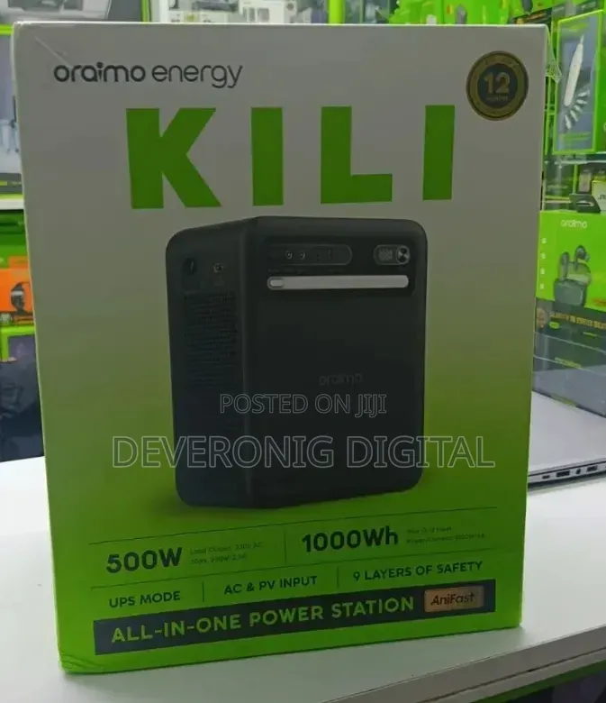 Oraimo Energy KILI 1000Wh 500W Portable Power Station