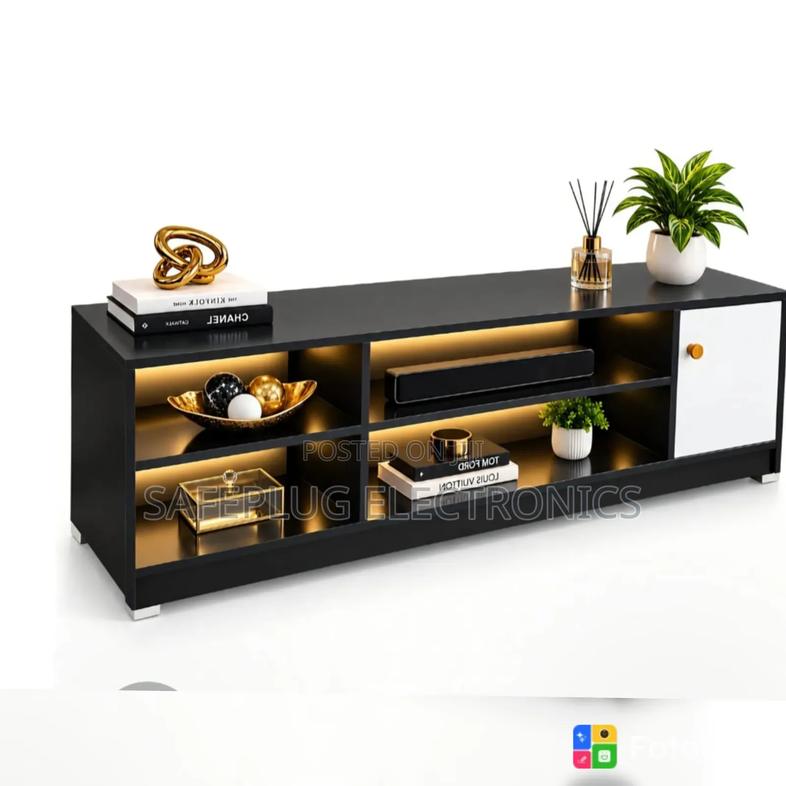 Imported Executive TV Stand – Modern TV Unit With Shelves Cabinet