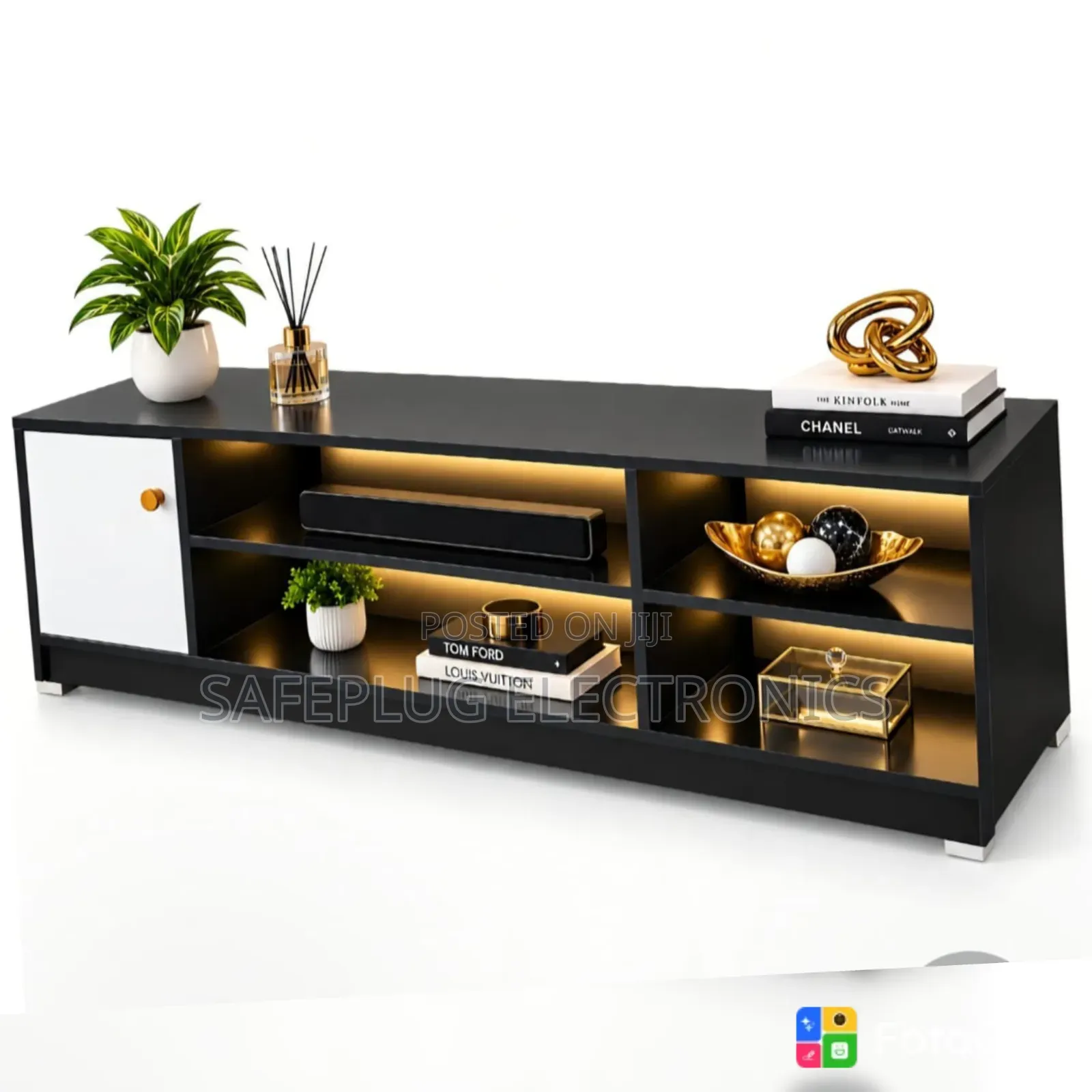 Imported Executive TV Stand – Modern TV Unit With Shelves Cabinet