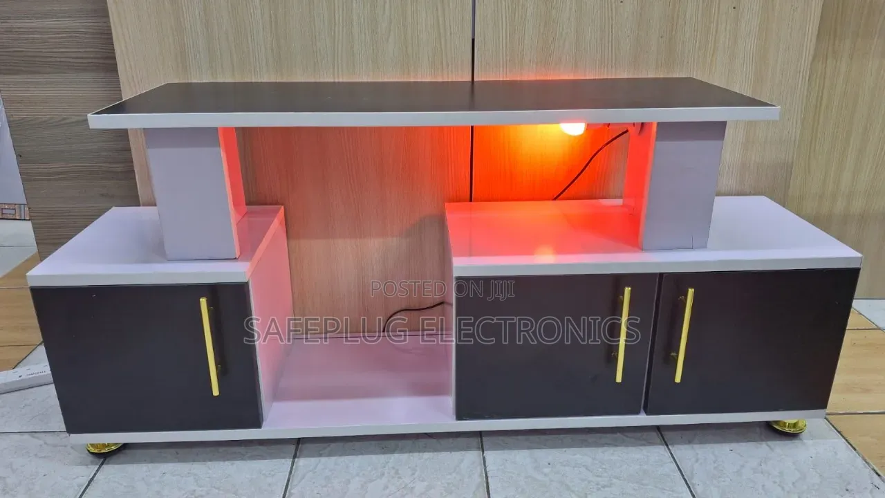 Modern TV Stand With LED Lights – Stylish Entertainment Unit