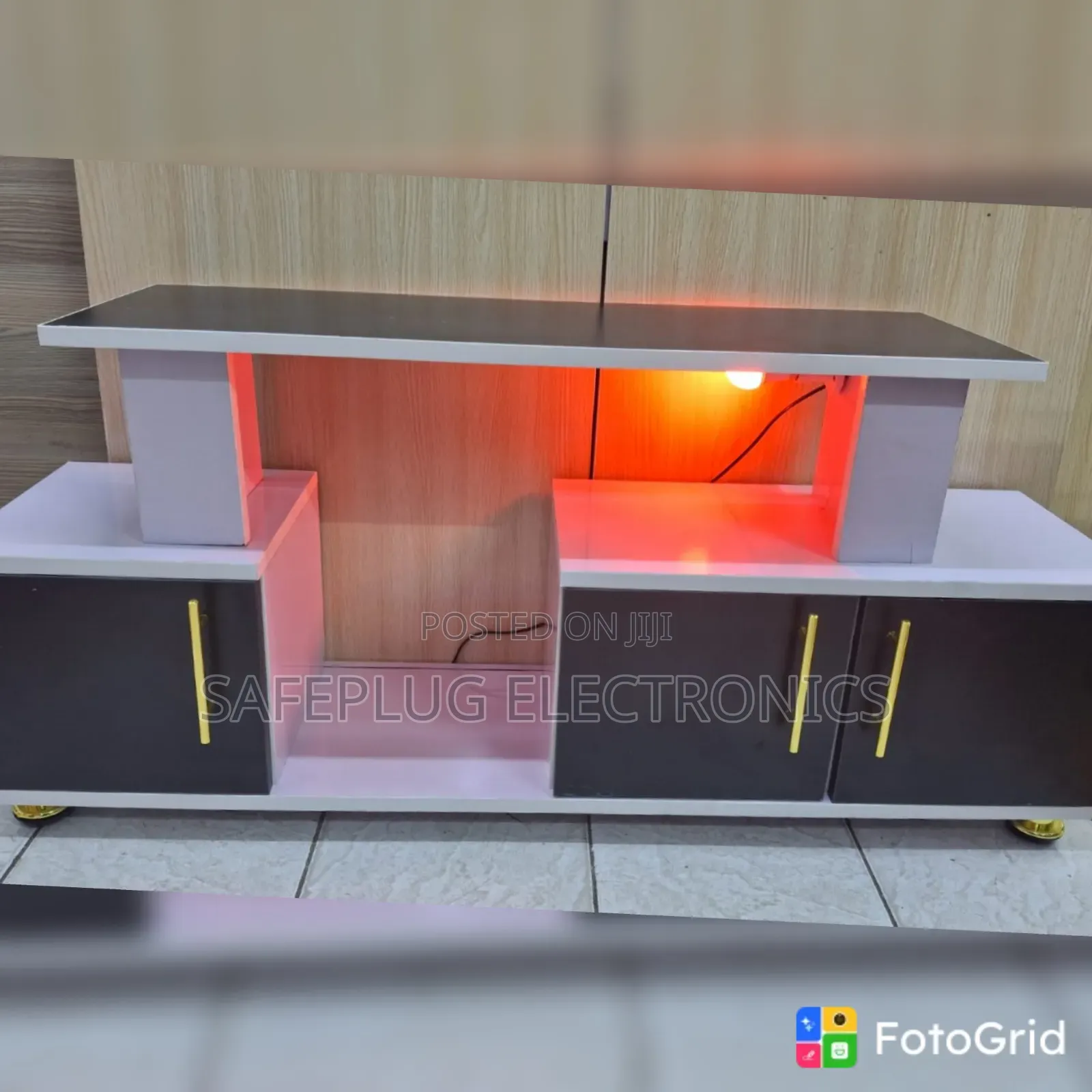 Modern TV Stand With LED Lights – Stylish Entertainment Unit