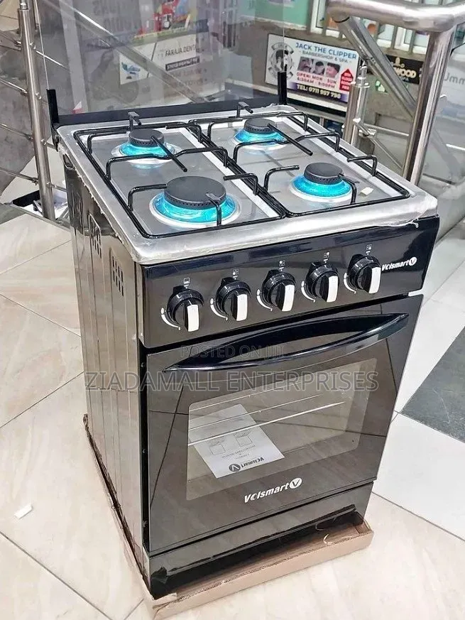 Colour Black -Volsmart 60*60 Full Gas Standing Cooker