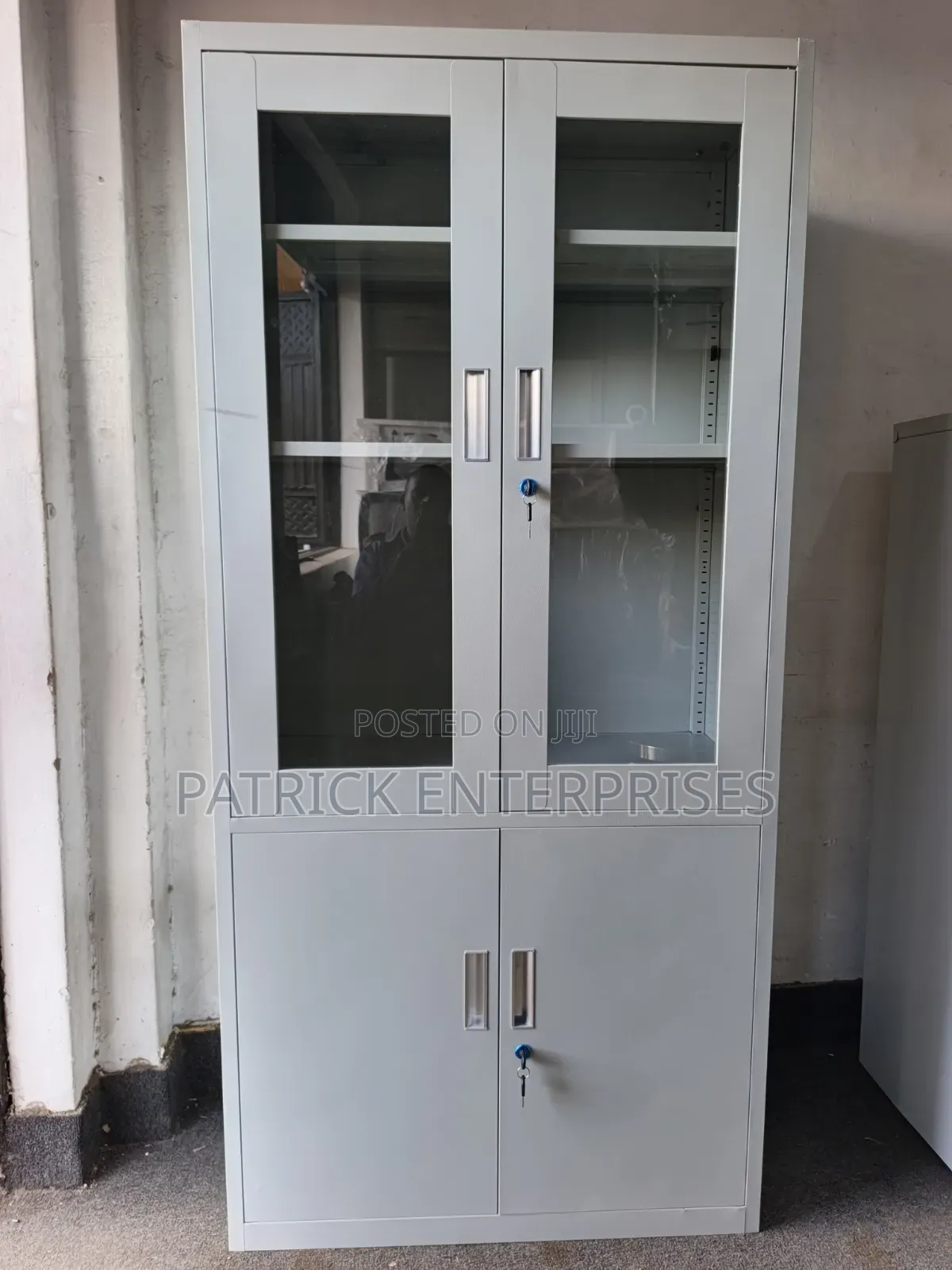 Modern Metallic Half -Glass Office Filling Cabinet