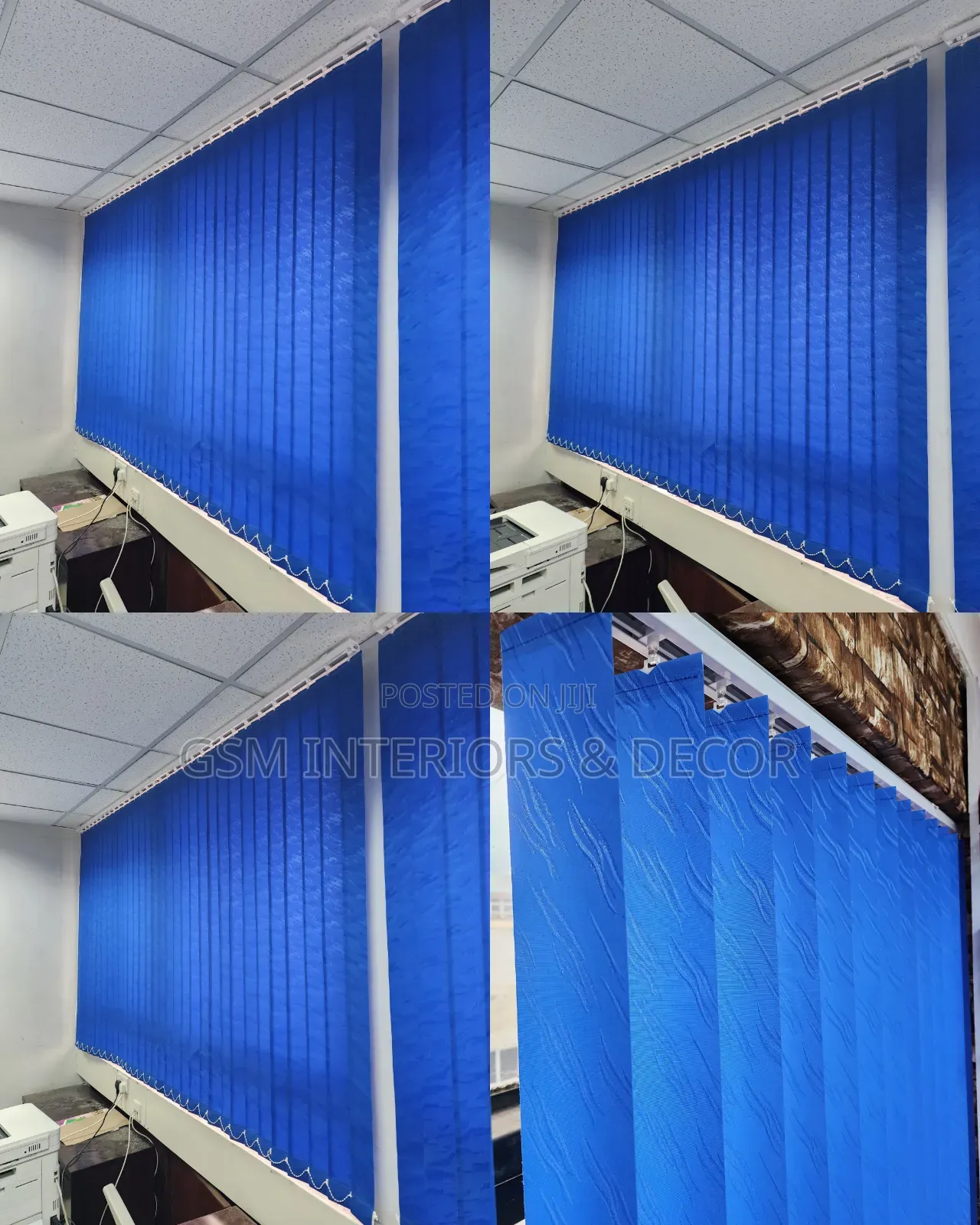 Dark Blue and Light Blue Office Carpets for Ceiling/Wall Mount